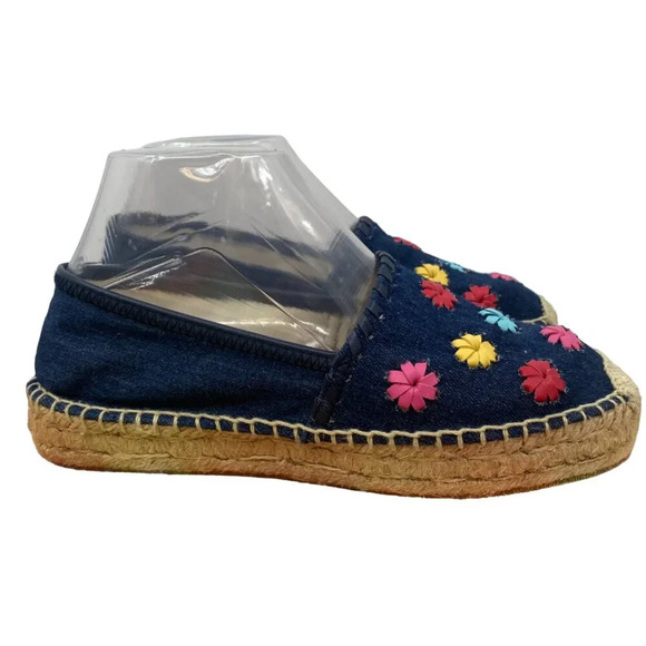 Jack Rogers 1960‎ Espadrille Loafer Flats Womens Size 8M Blue Floral Canvas Slip - Picture 12 of 12